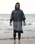 Grey / Black Poncho